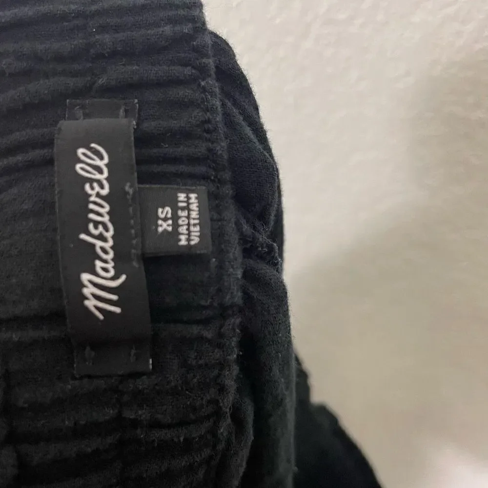 Madewell Black Soft Straight Leg Pull On Pants‎ XS